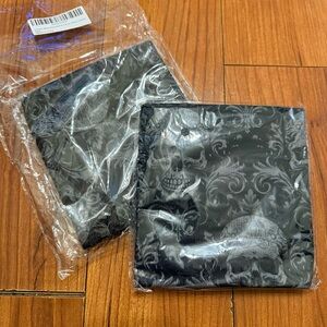 2 pack Skull Throw Pillow Cases NWOT